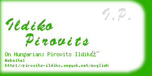 ildiko pirovits business card